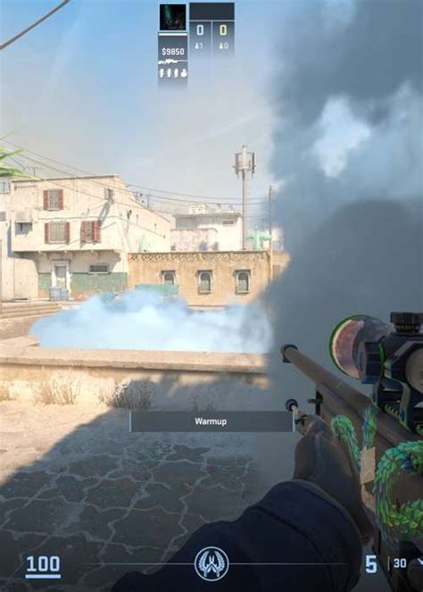 CS2 map Dust2 smokes, flashes, molotovs and grenades.